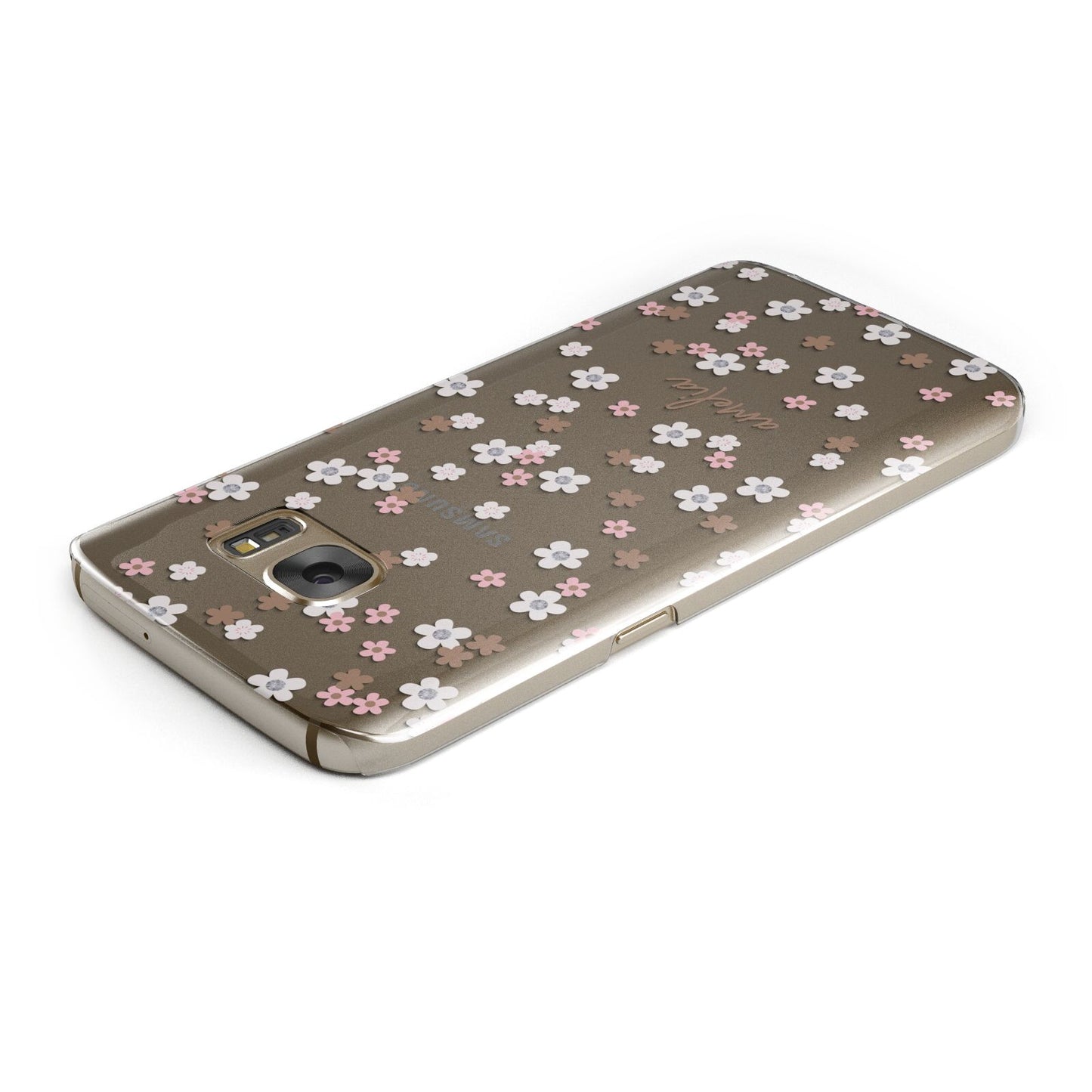 Cherry Blossom with Name Samsung Galaxy Case Top Cutout