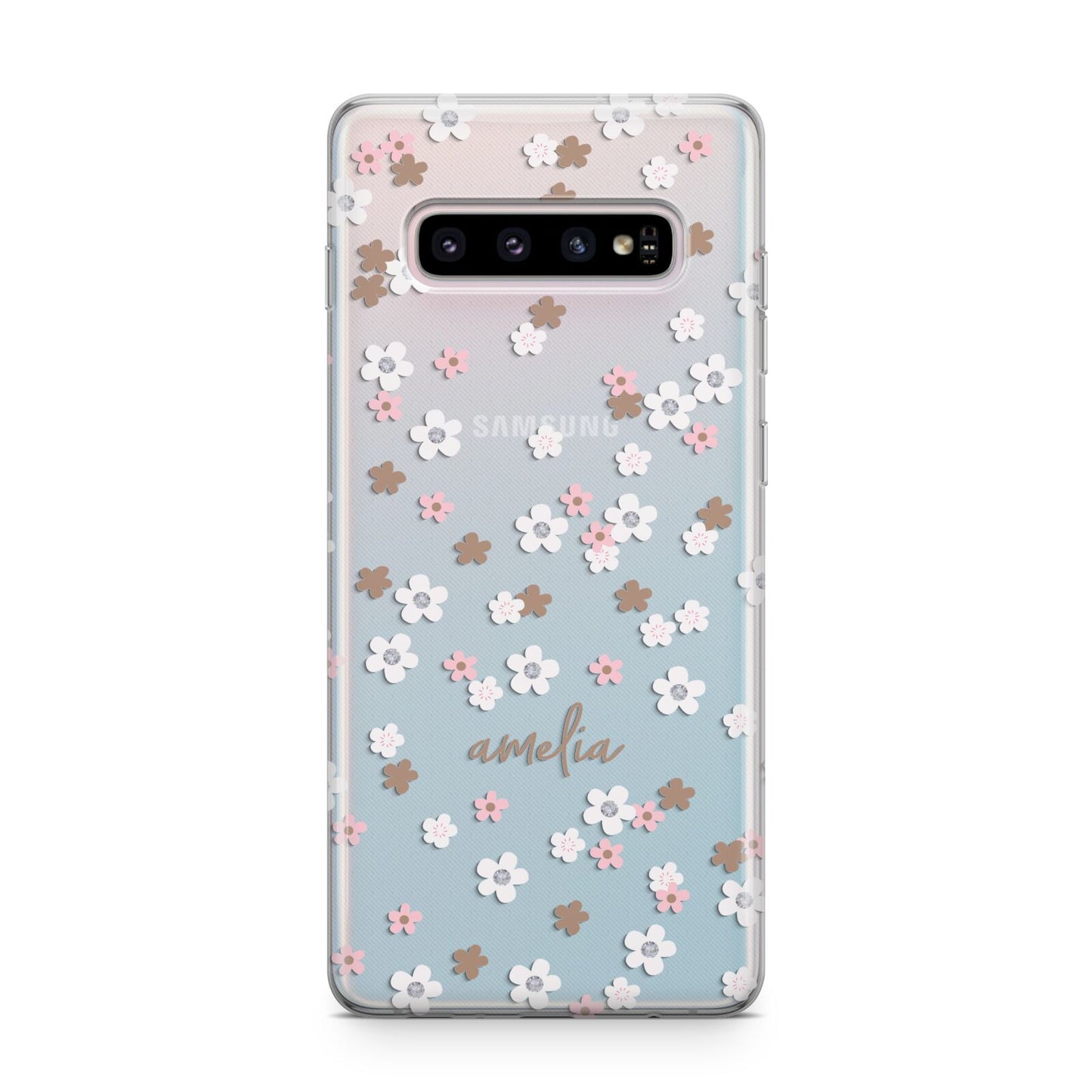 Cherry Blossom with Name Samsung Galaxy S10 Plus Case