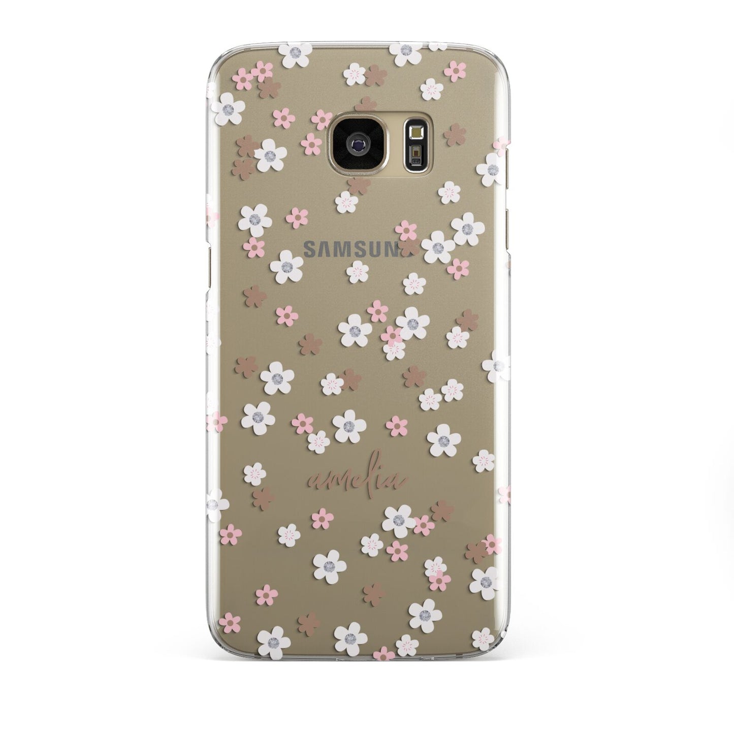 Cherry Blossom with Name Samsung Galaxy S7 Edge Case