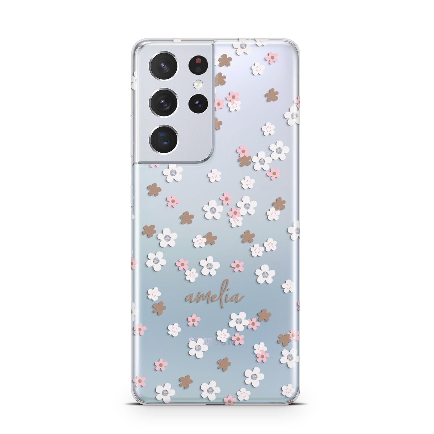 Cherry Blossom with Name Samsung S21 Ultra Case