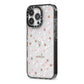 Cherry Blossom with Name iPhone 13 Pro Black Impact Case Side Angle on Silver phone