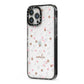 Cherry Blossom with Name iPhone 13 Pro Max Black Impact Case Side Angle on Silver phone