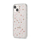 Cherry Blossom with Name iPhone 14 Clear Tough Case Starlight Angled Image