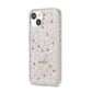 Cherry Blossom with Name iPhone 14 Glitter Tough Case Starlight Angled Image