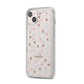 Cherry Blossom with Name iPhone 14 Plus Clear Tough Case Starlight Angled Image