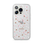 Cherry Blossom with Name iPhone 14 Pro Clear Tough Case Silver