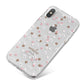 Cherry Blossom with Name iPhone X Bumper Case on Silver iPhone