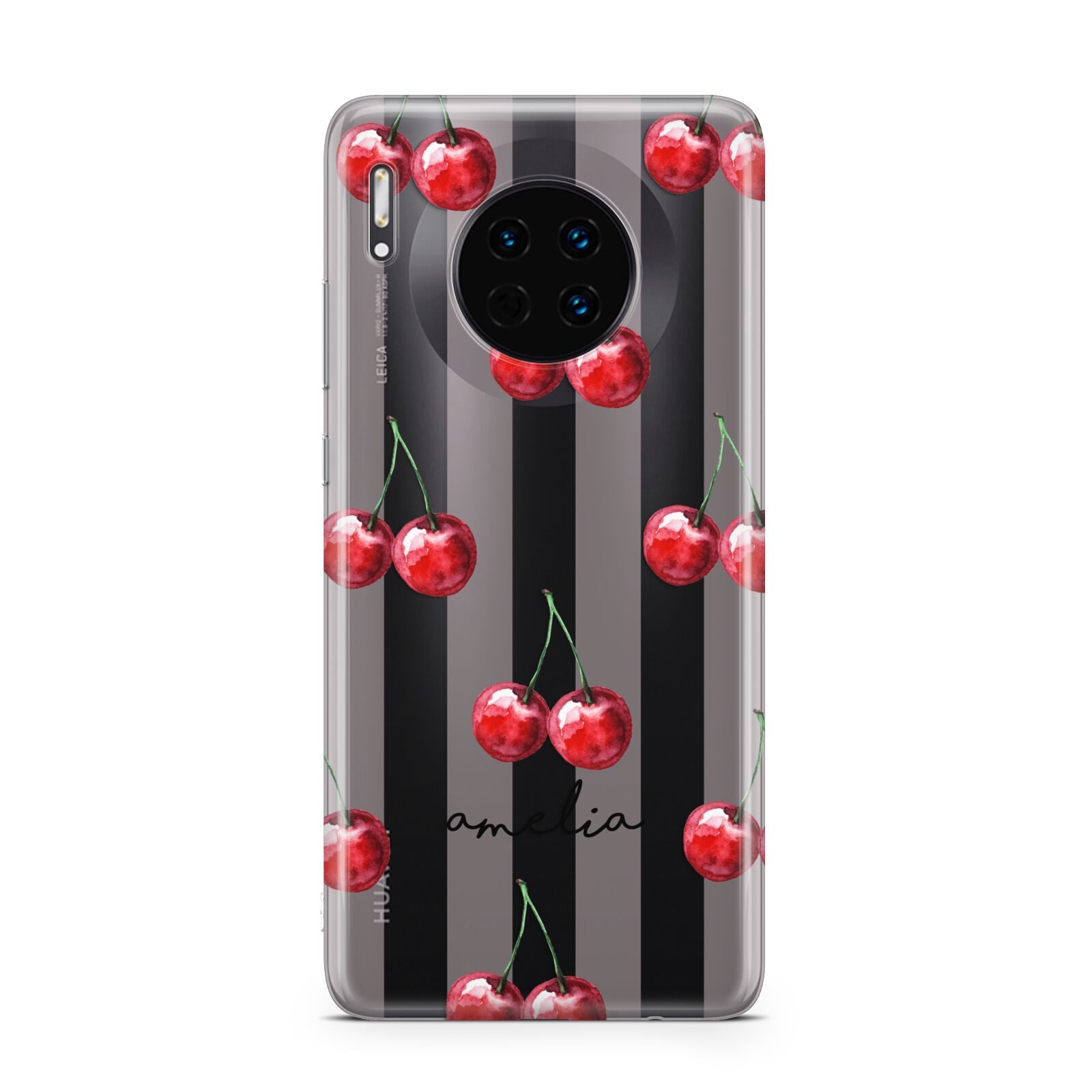 Cherry and Stripes with Name Huawei Mate 30