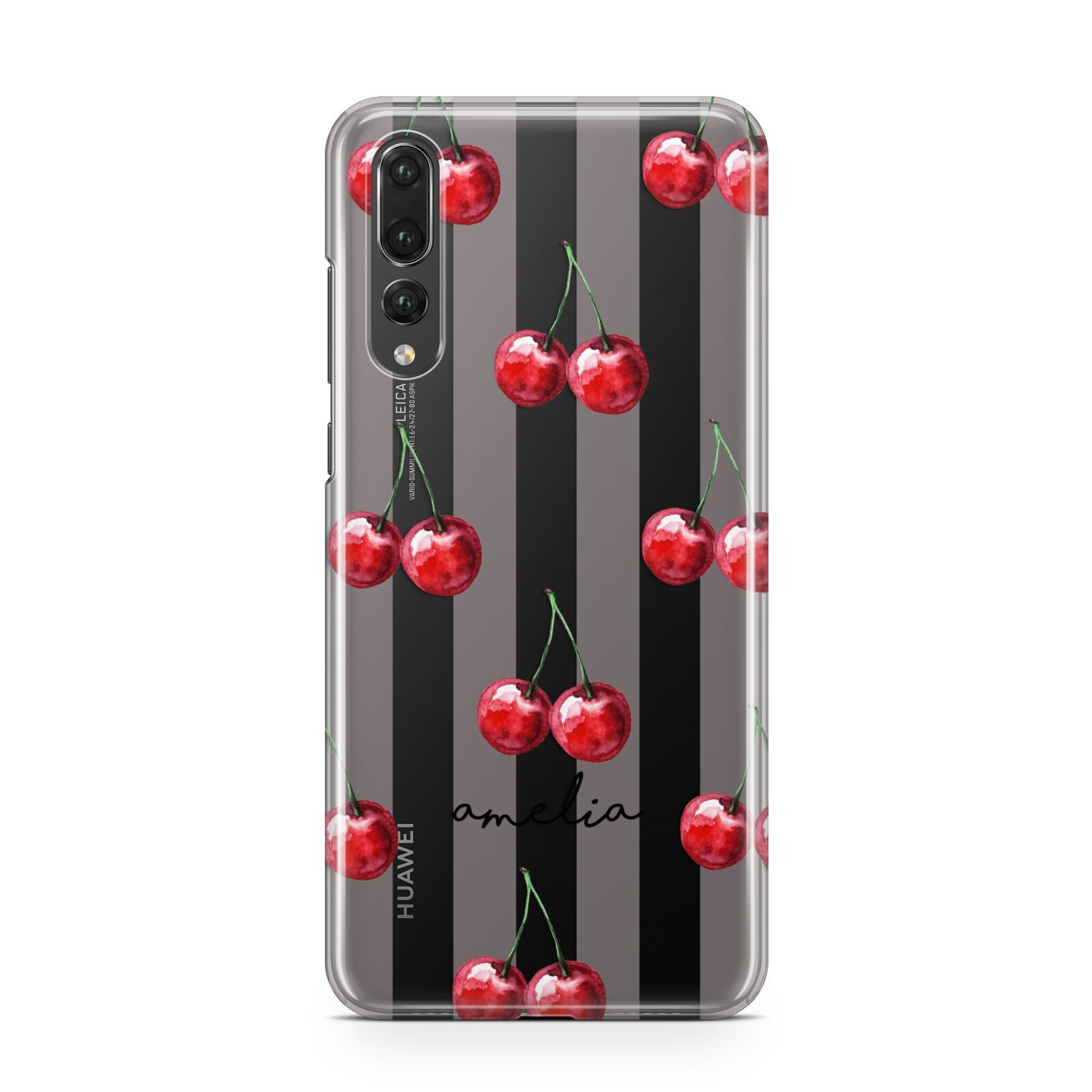 Cherry and Stripes with Name Huawei P20 Pro Phone Case