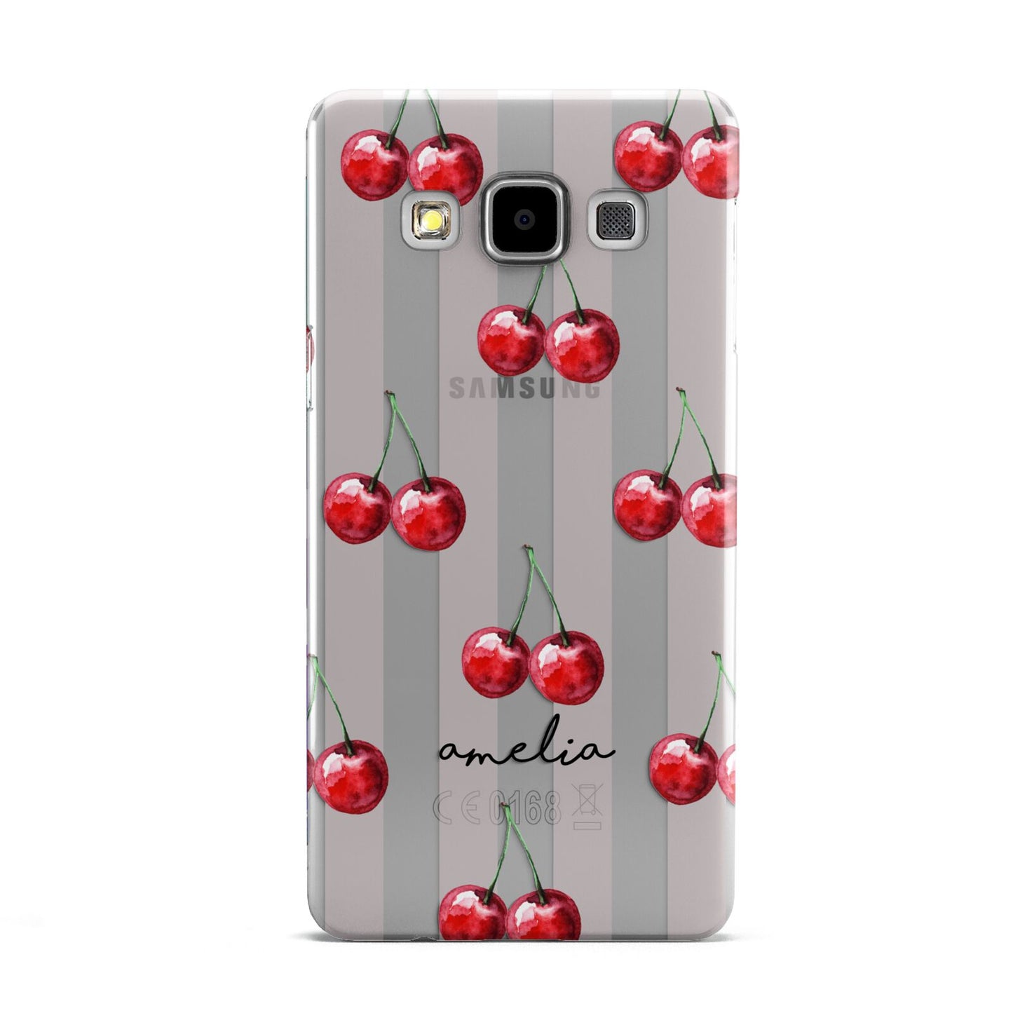 Cherry and Stripes with Name Samsung Galaxy A5 Case