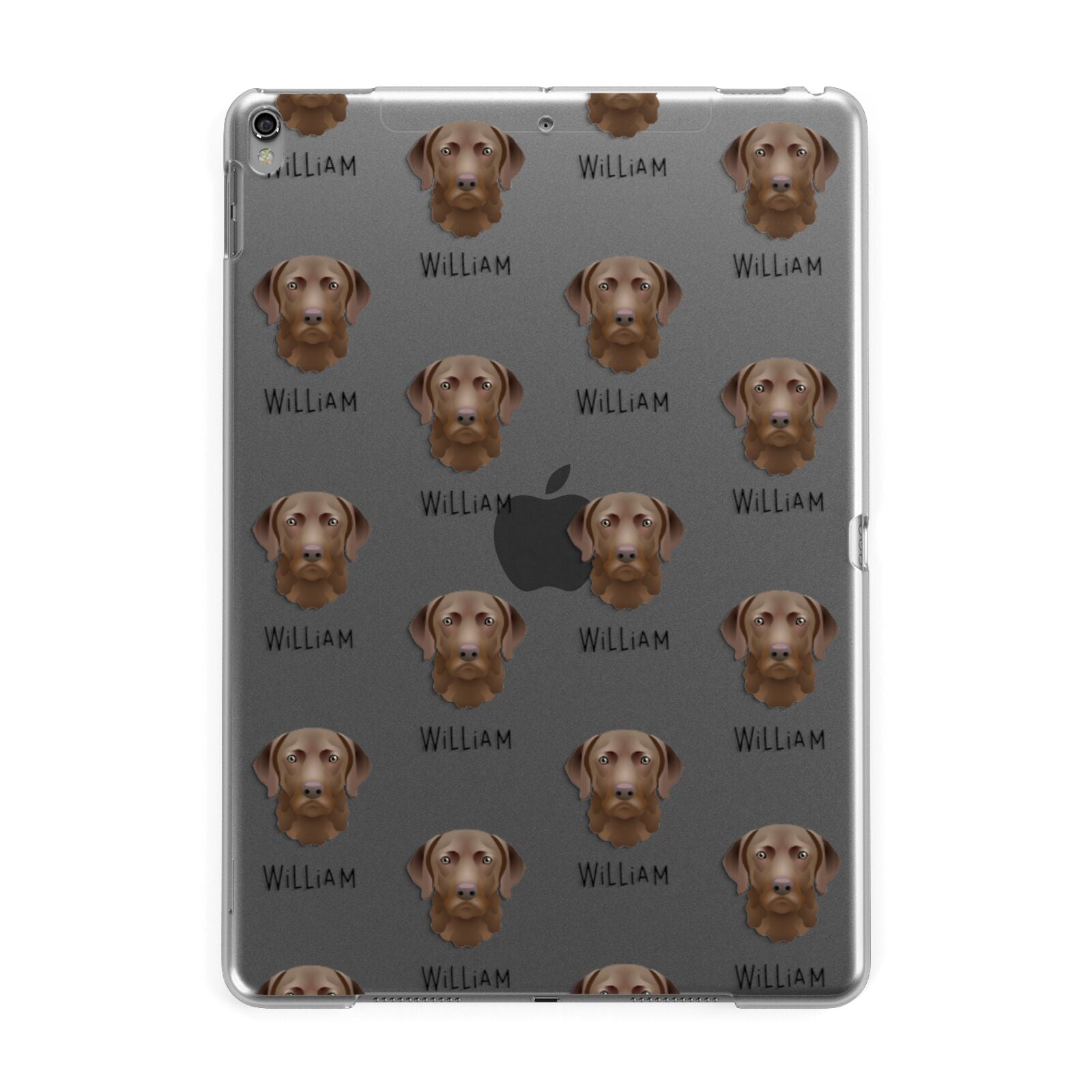 Chesapeake Bay Retriever Icon with Name Apple iPad Grey Case