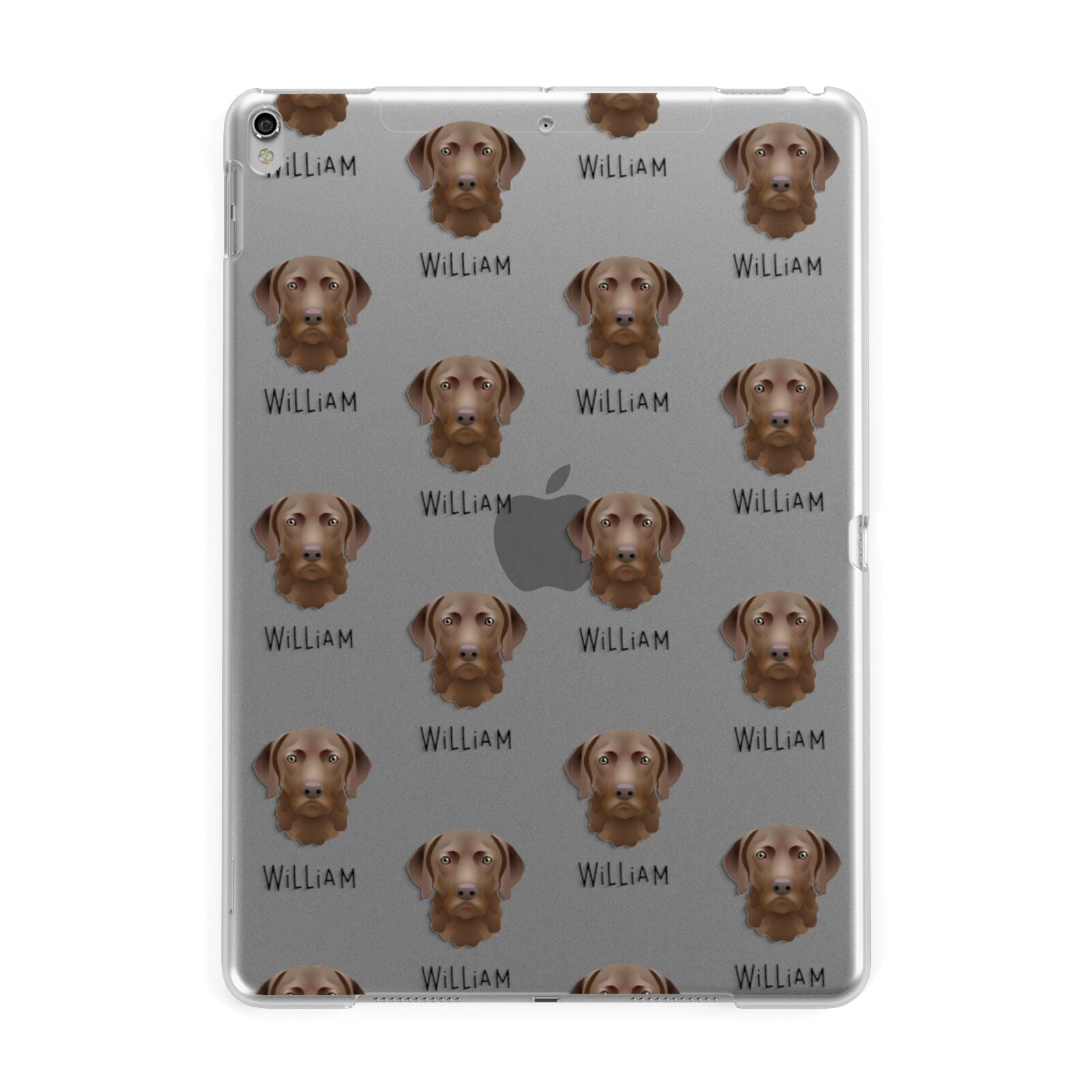 Chesapeake Bay Retriever Icon with Name Apple iPad Silver Case