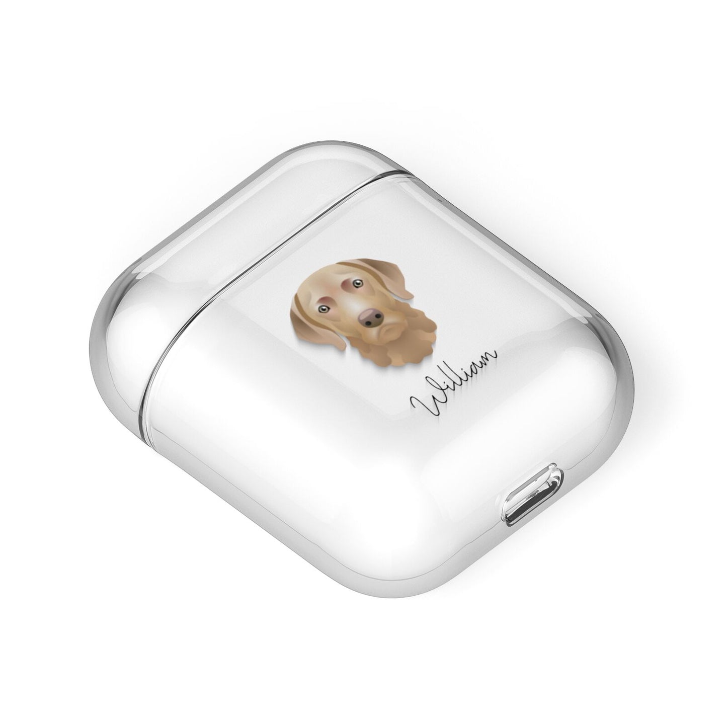 Chesapeake Bay Retriever Personalised AirPods Case Laid Flat