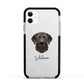 Chesapeake Bay Retriever Personalised Apple iPhone 11 in White with Black Impact Case