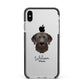 Chesapeake Bay Retriever Personalised Apple iPhone Xs Max Impact Case Black Edge on Silver Phone