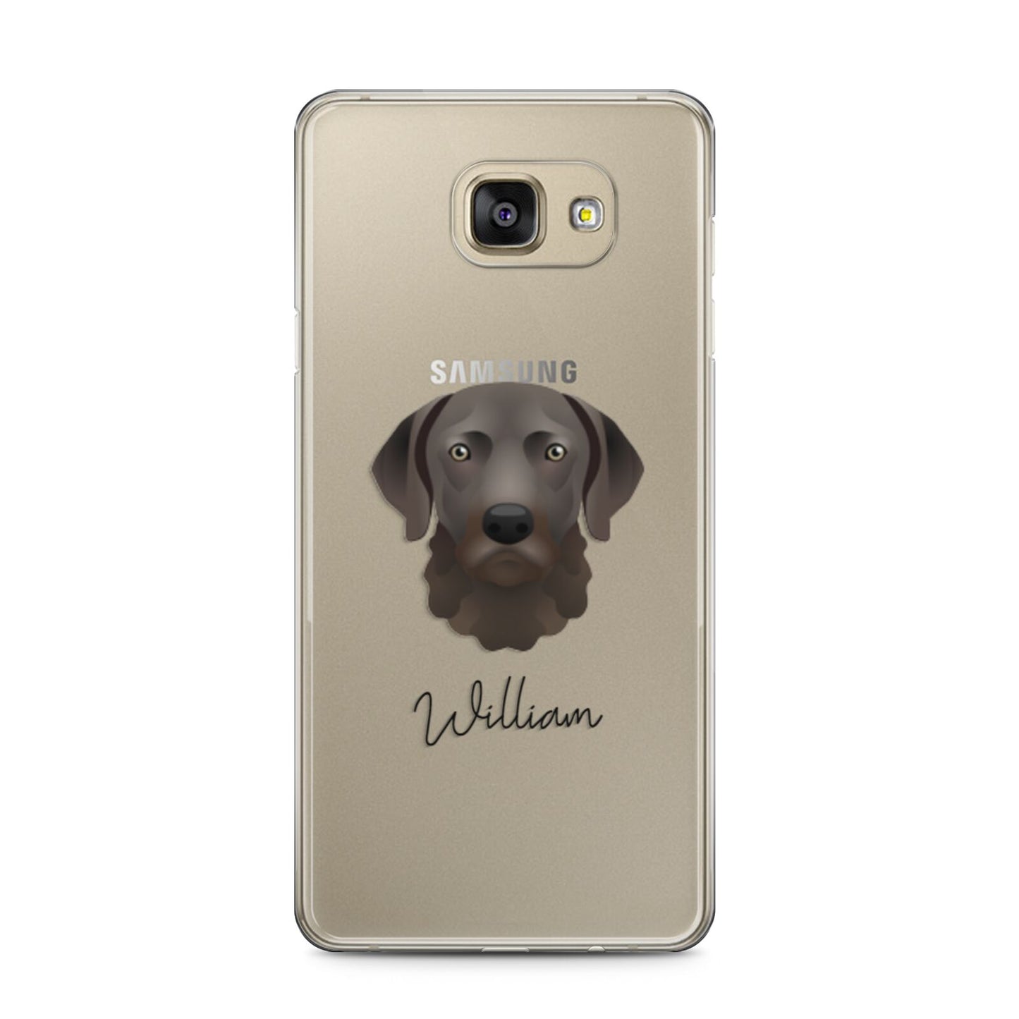 Chesapeake Bay Retriever Personalised Samsung Galaxy A5 2016 Case on gold phone