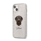 Chesapeake Bay Retriever Personalised iPhone 14 Plus Glitter Tough Case Starlight Angled Image