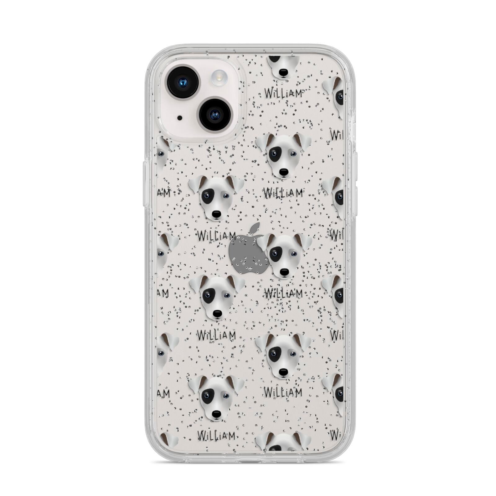 Chi Staffy Bull Icon with Name iPhone 14 Plus Glitter Tough Case Starlight