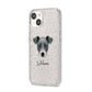 Chi Staffy Bull Personalised iPhone 14 Glitter Tough Case Starlight Angled Image