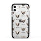 Chihuahua Icon with Name Apple iPhone 11 in White with Black Impact Case