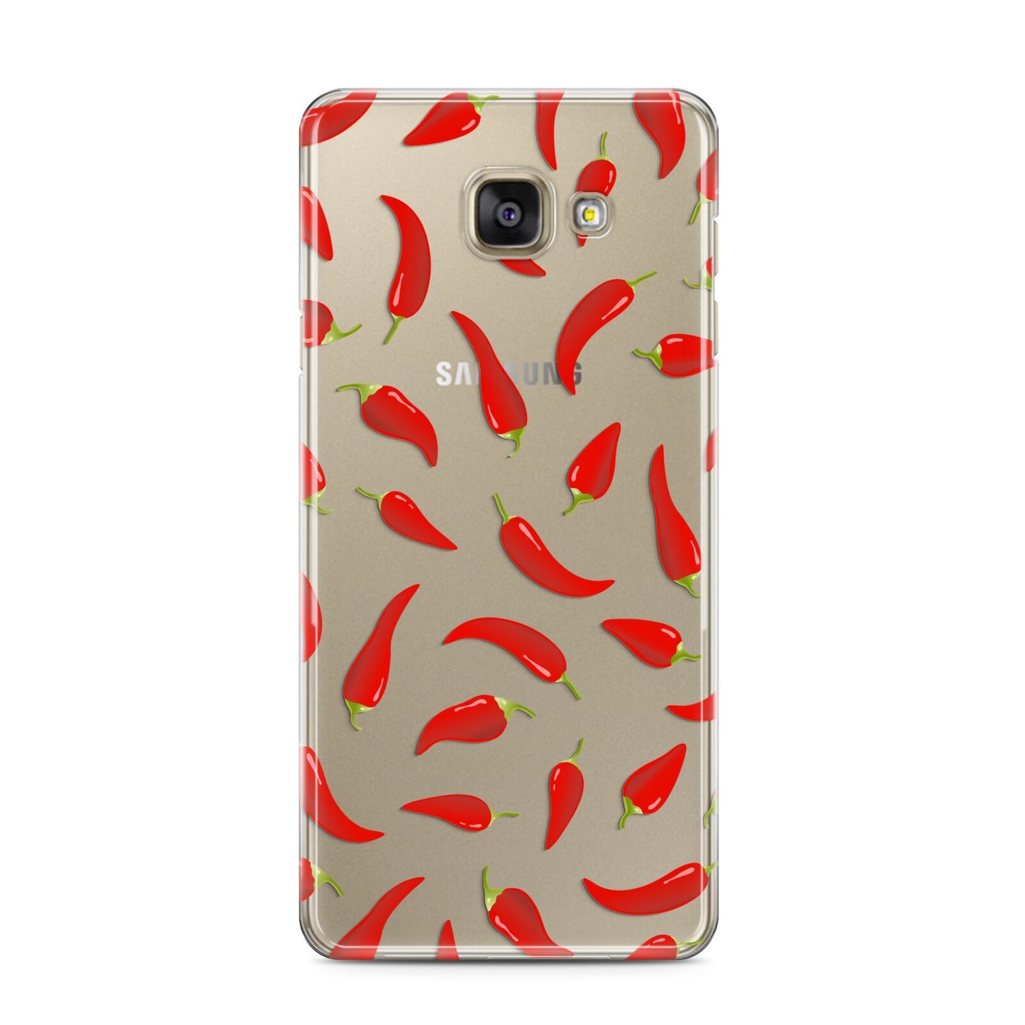Chilli Pepper Samsung Galaxy A3 2016 Case on gold phone