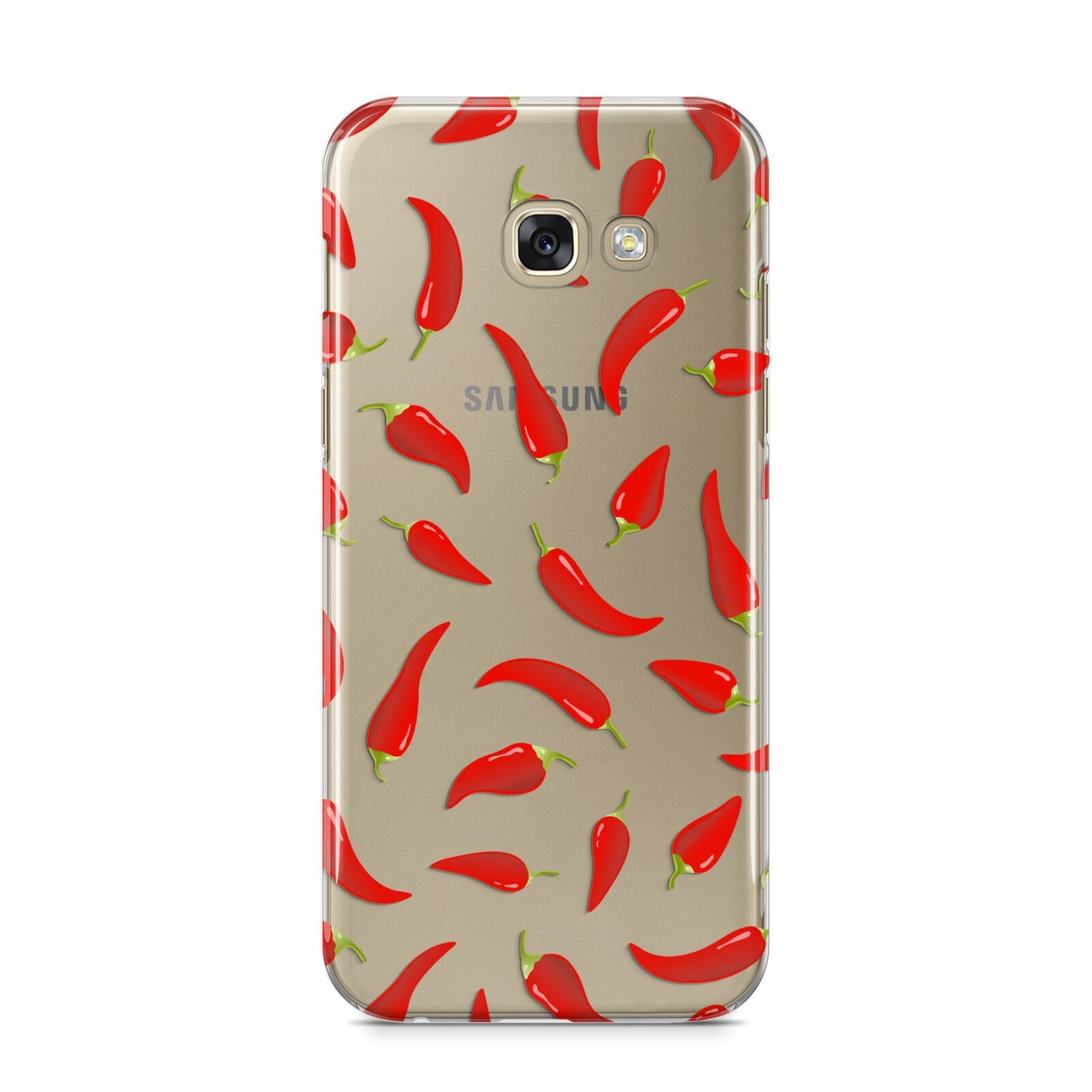 Chilli Pepper Samsung Galaxy A5 2017 Case on gold phone