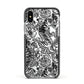 Chinese Tiger Apple iPhone Xs Impact Case Black Edge on Silver Phone