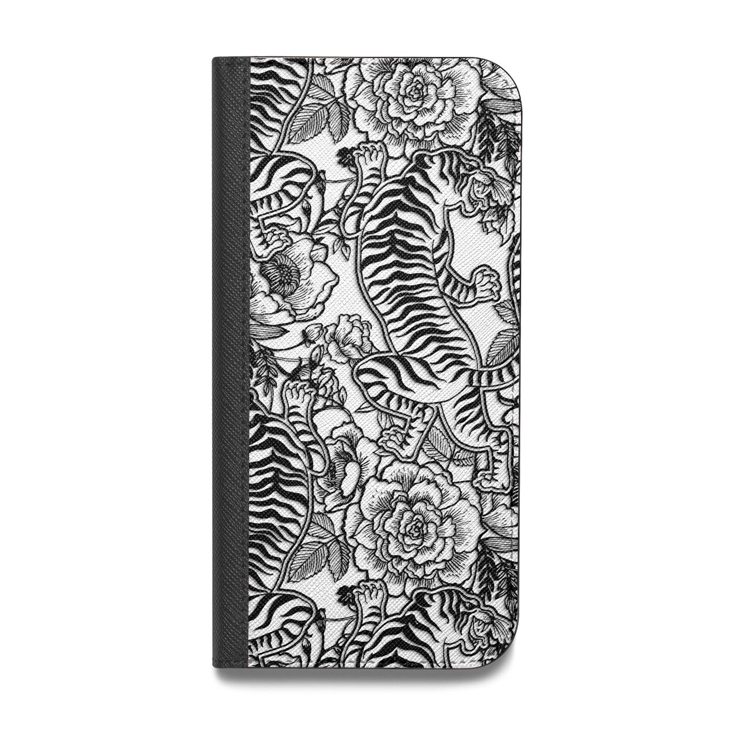 Chinese Tiger Vegan Leather Flip iPhone Case