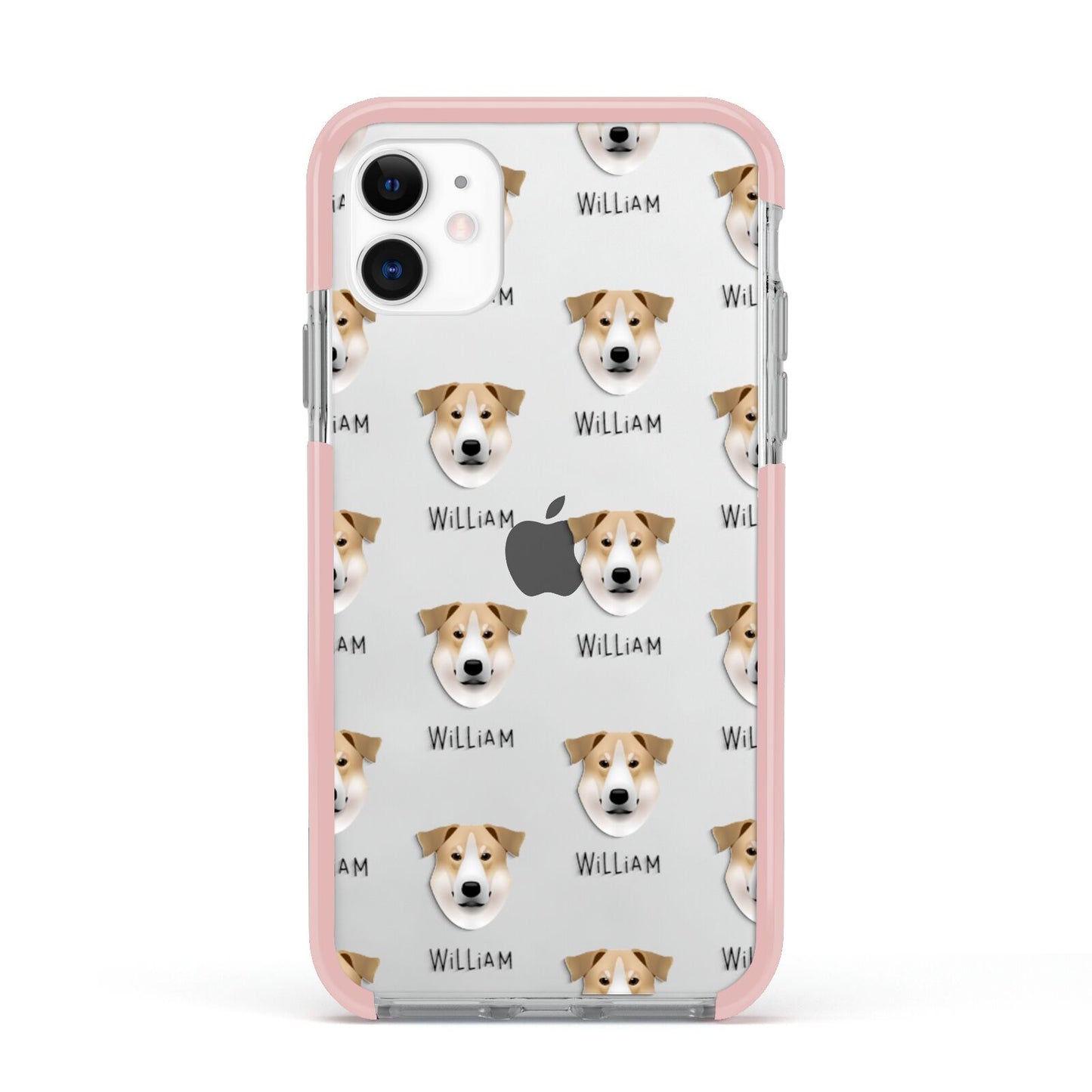 Chinook Icon with Name Apple iPhone 11 in White with Pink Impact Case