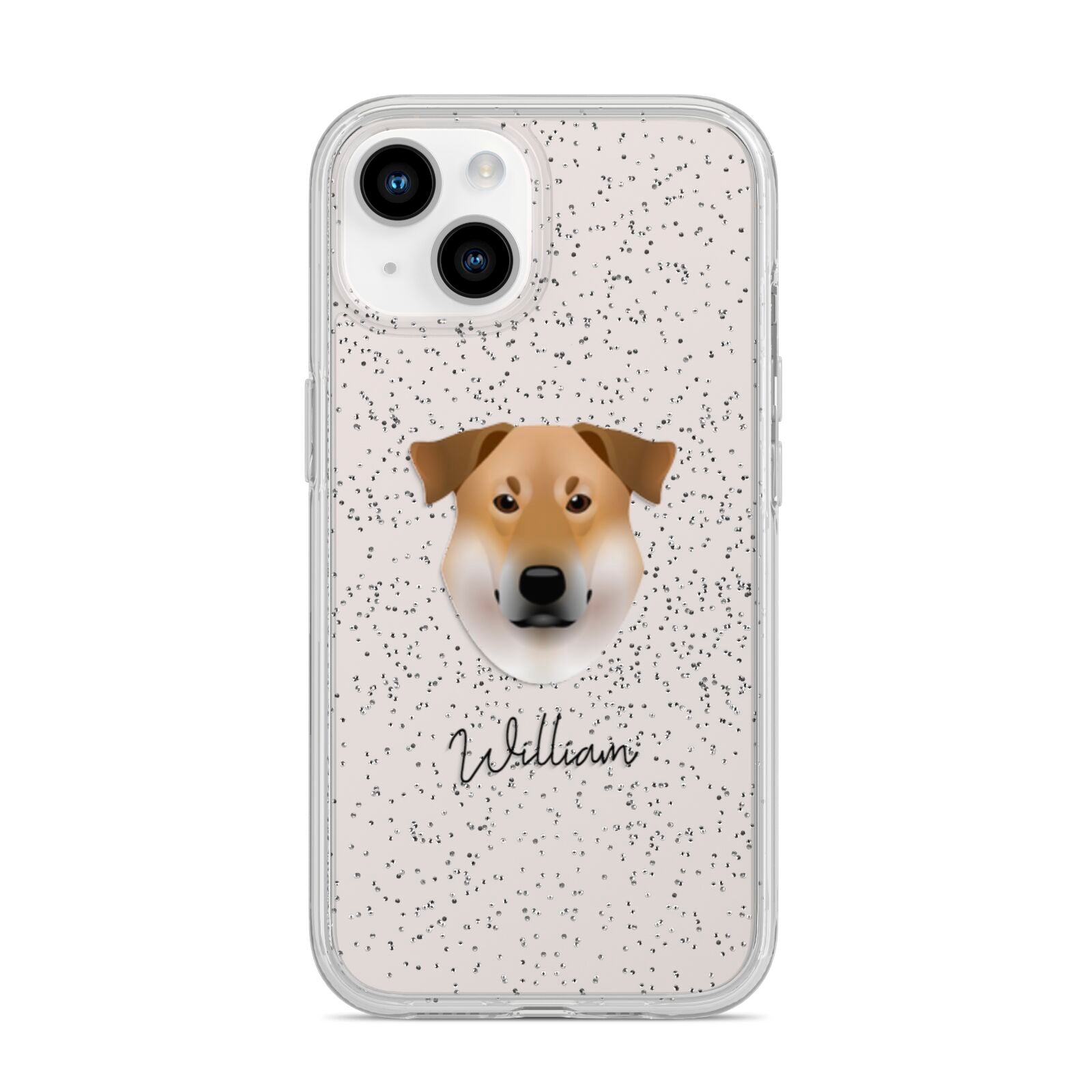 Chinook Personalised iPhone 14 Glitter Tough Case Starlight