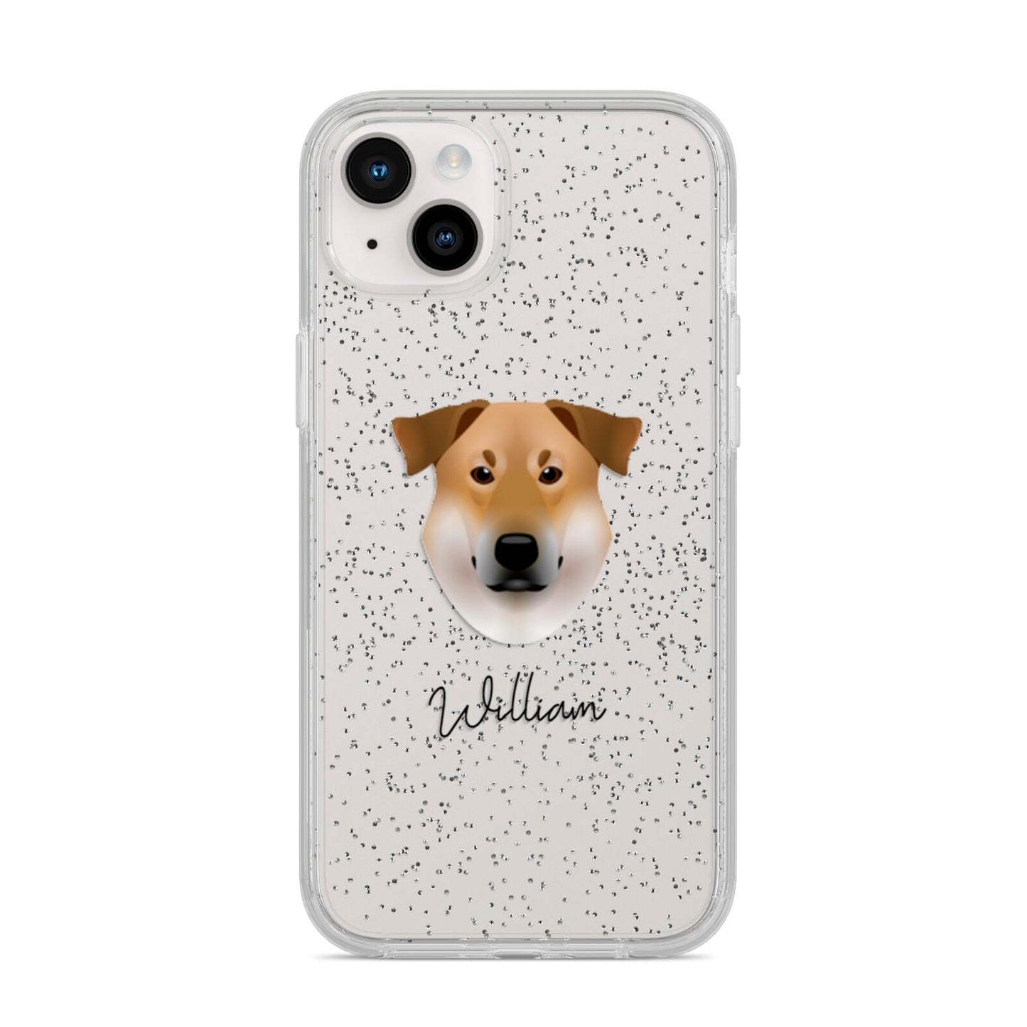 Chinook Personalised iPhone 14 Plus Glitter Tough Case Starlight