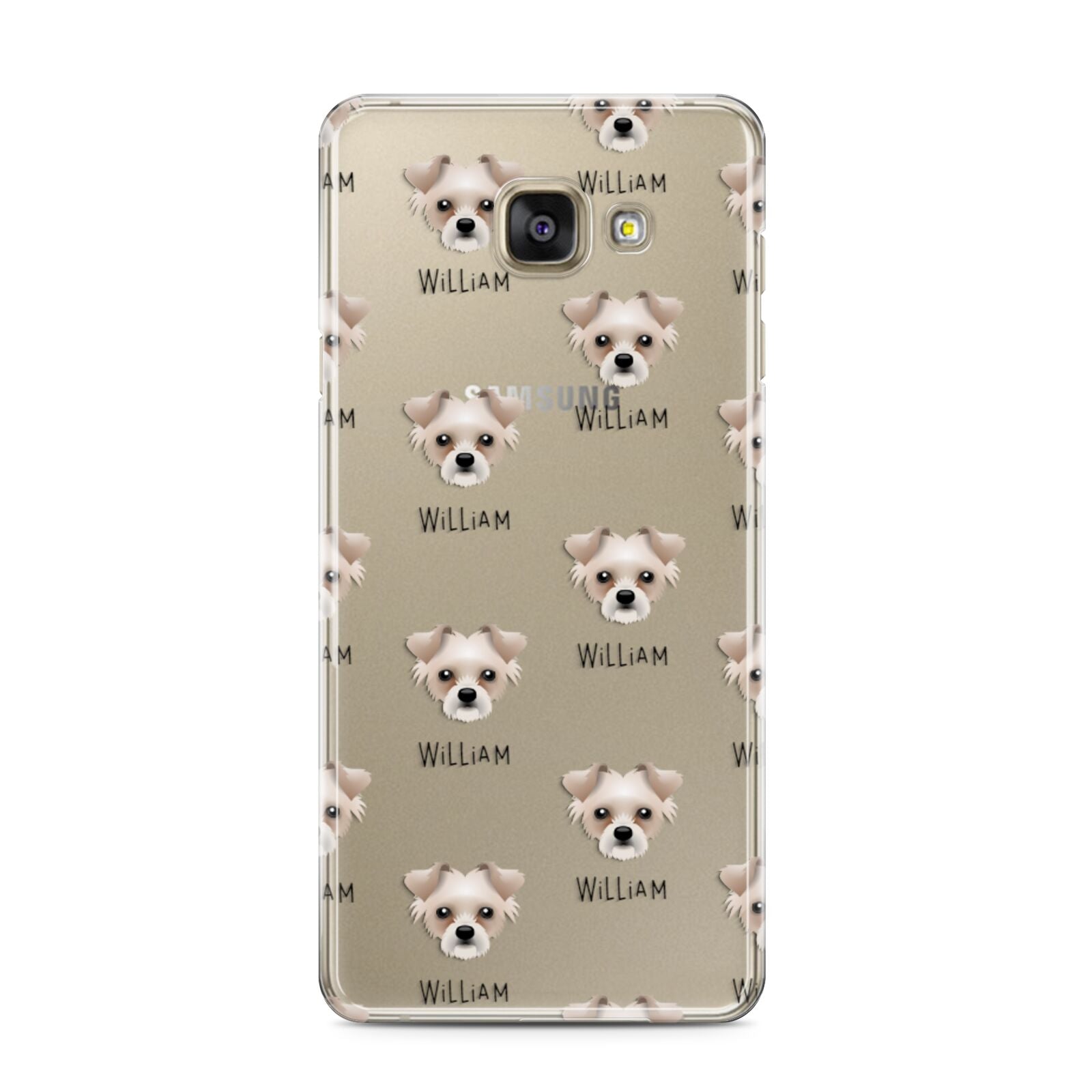 Chipoo Icon with Name Samsung Galaxy A3 2016 Case on gold phone