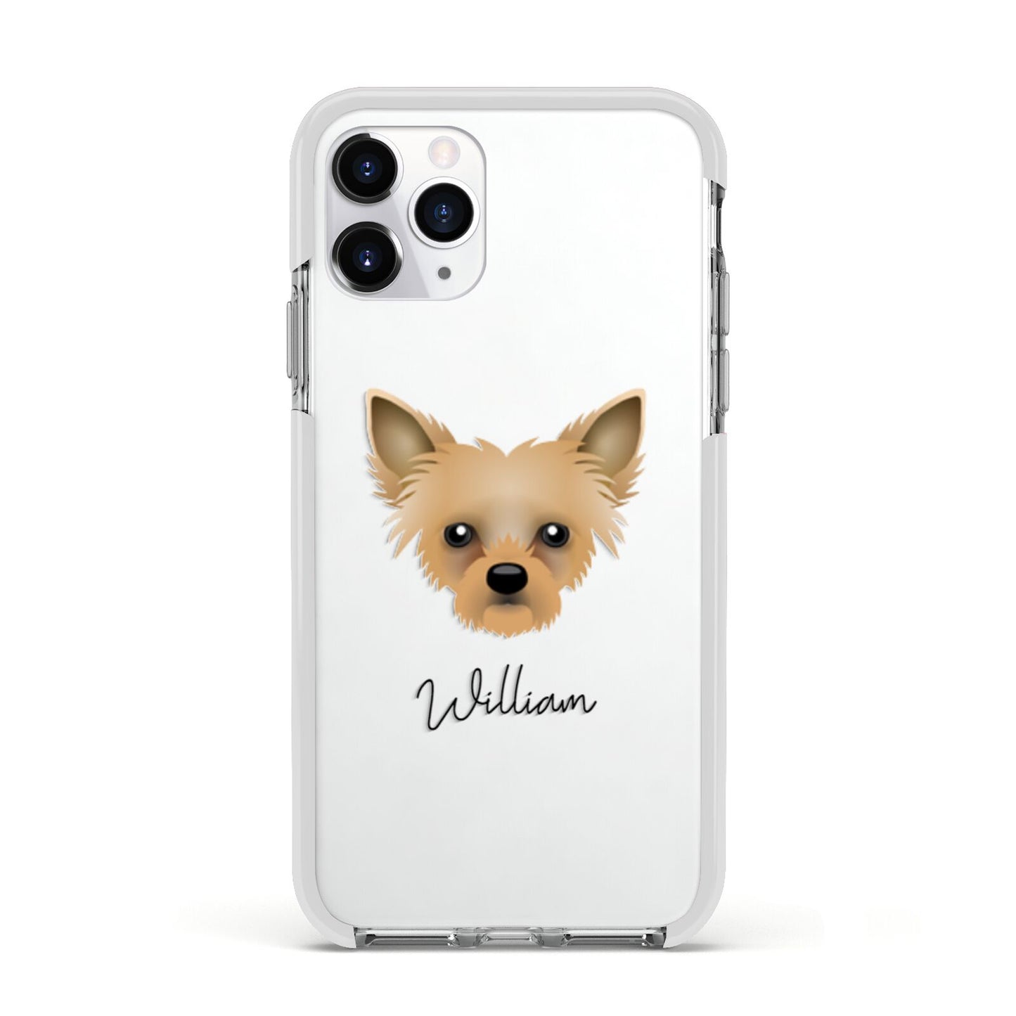 Chipoo Personalised Apple iPhone 11 Pro in Silver with White Impact Case