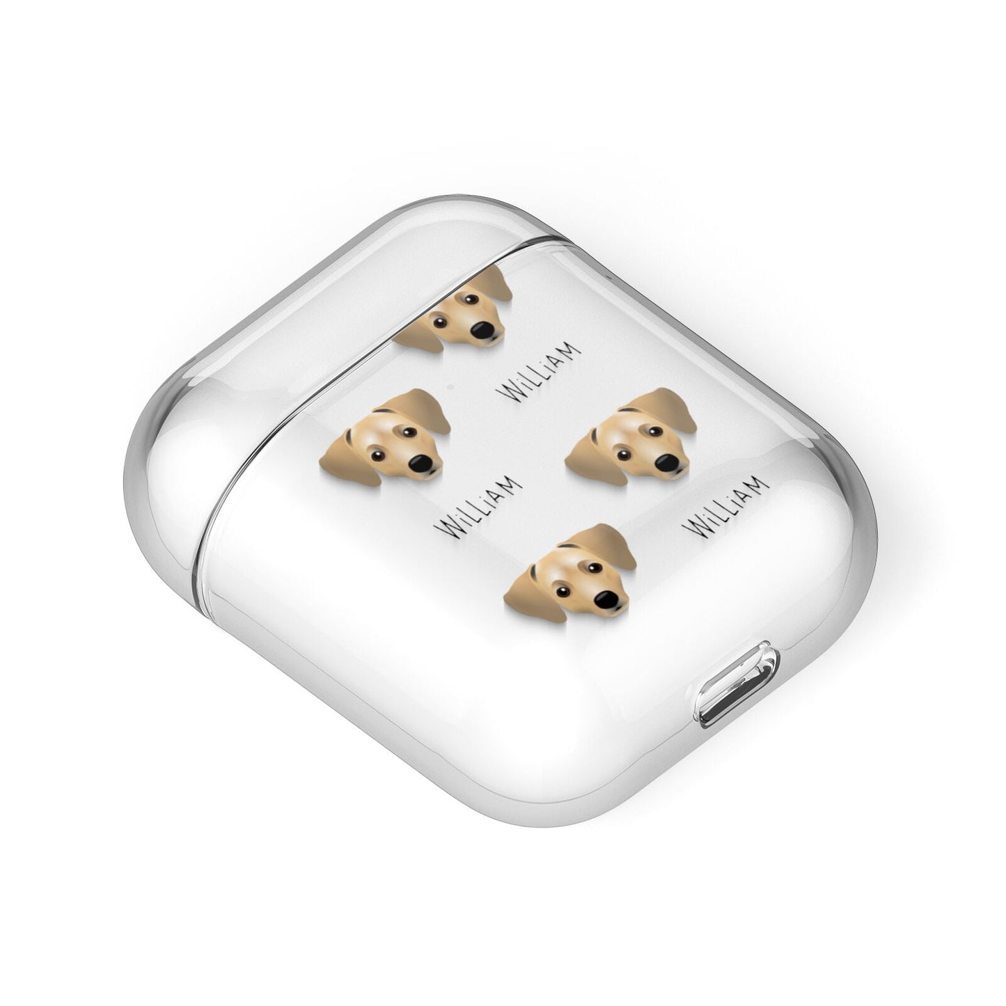 Chiweenie Icon with Name AirPods Case Laid Flat