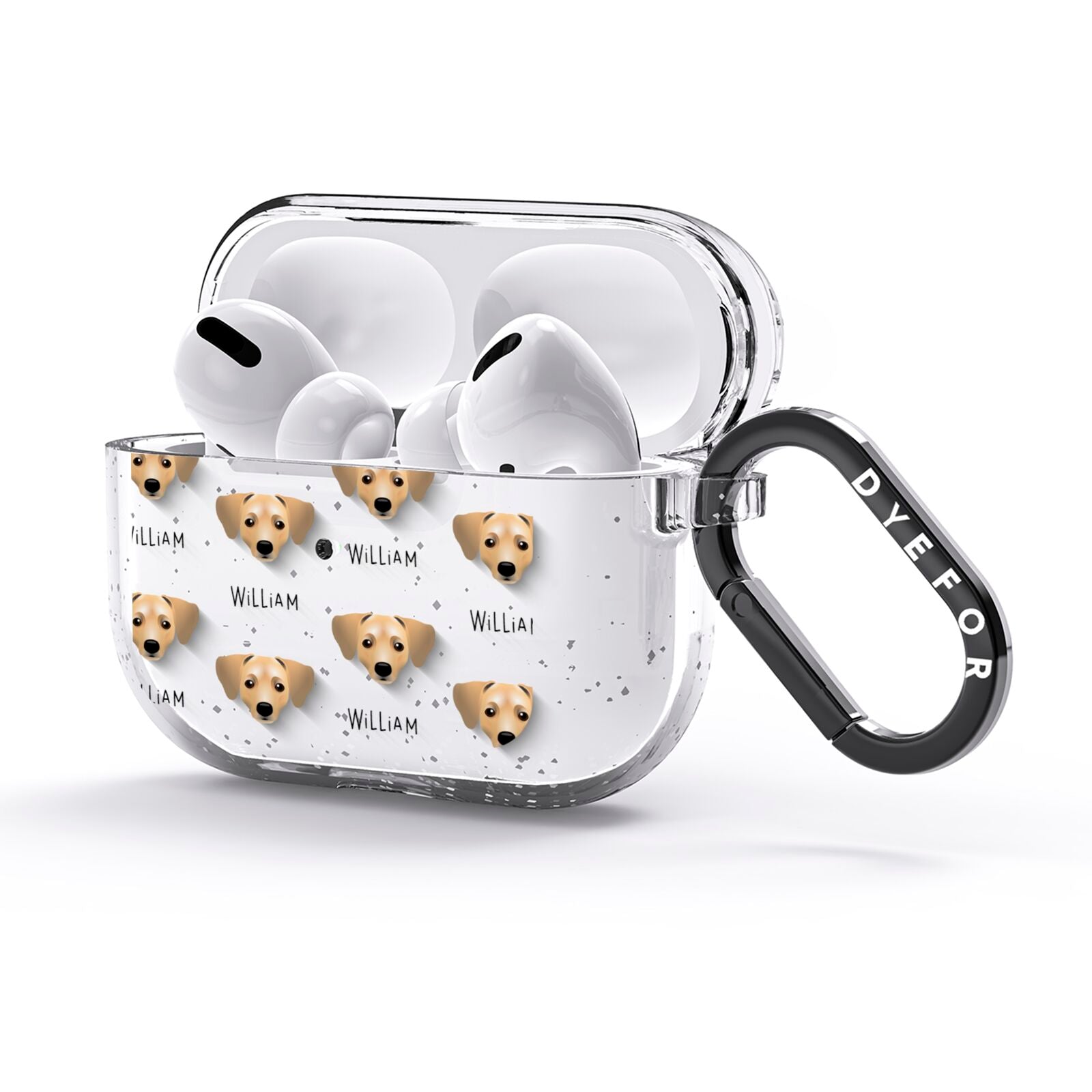 Chiweenie Icon with Name AirPods Glitter Case 3rd Gen Side Image