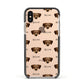 Chiweenie Icon with Name Apple iPhone Xs Impact Case Black Edge on Gold Phone