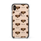 Chiweenie Icon with Name Apple iPhone Xs Max Impact Case Black Edge on Gold Phone