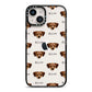 Chiweenie Icon with Name iPhone 14 Black Impact Case on Silver phone