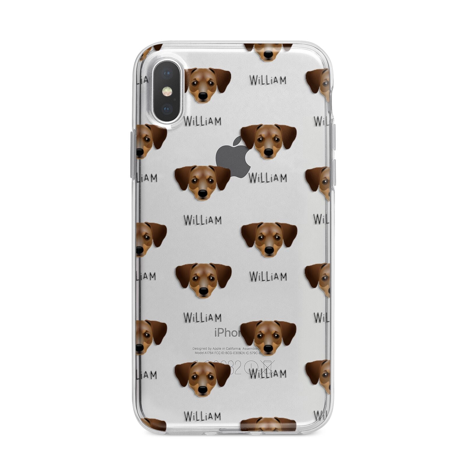 Chiweenie Icon with Name iPhone X Bumper Case on Silver iPhone Alternative Image 1