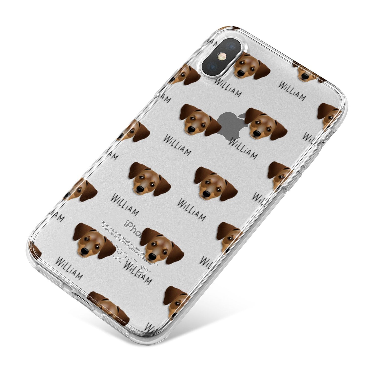 Chiweenie Icon with Name iPhone X Bumper Case on Silver iPhone