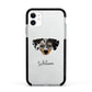 Chiweenie Personalised Apple iPhone 11 in White with Black Impact Case