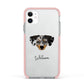 Chiweenie Personalised Apple iPhone 11 in White with Pink Impact Case