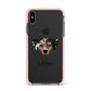 Chiweenie Personalised Apple iPhone Xs Max Impact Case Pink Edge on Black Phone