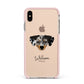 Chiweenie Personalised Apple iPhone Xs Max Impact Case Pink Edge on Gold Phone