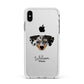 Chiweenie Personalised Apple iPhone Xs Max Impact Case White Edge on Silver Phone