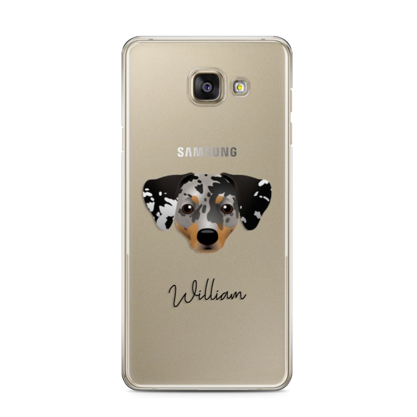 Chiweenie Personalised Samsung Galaxy A3 2016 Case on gold phone