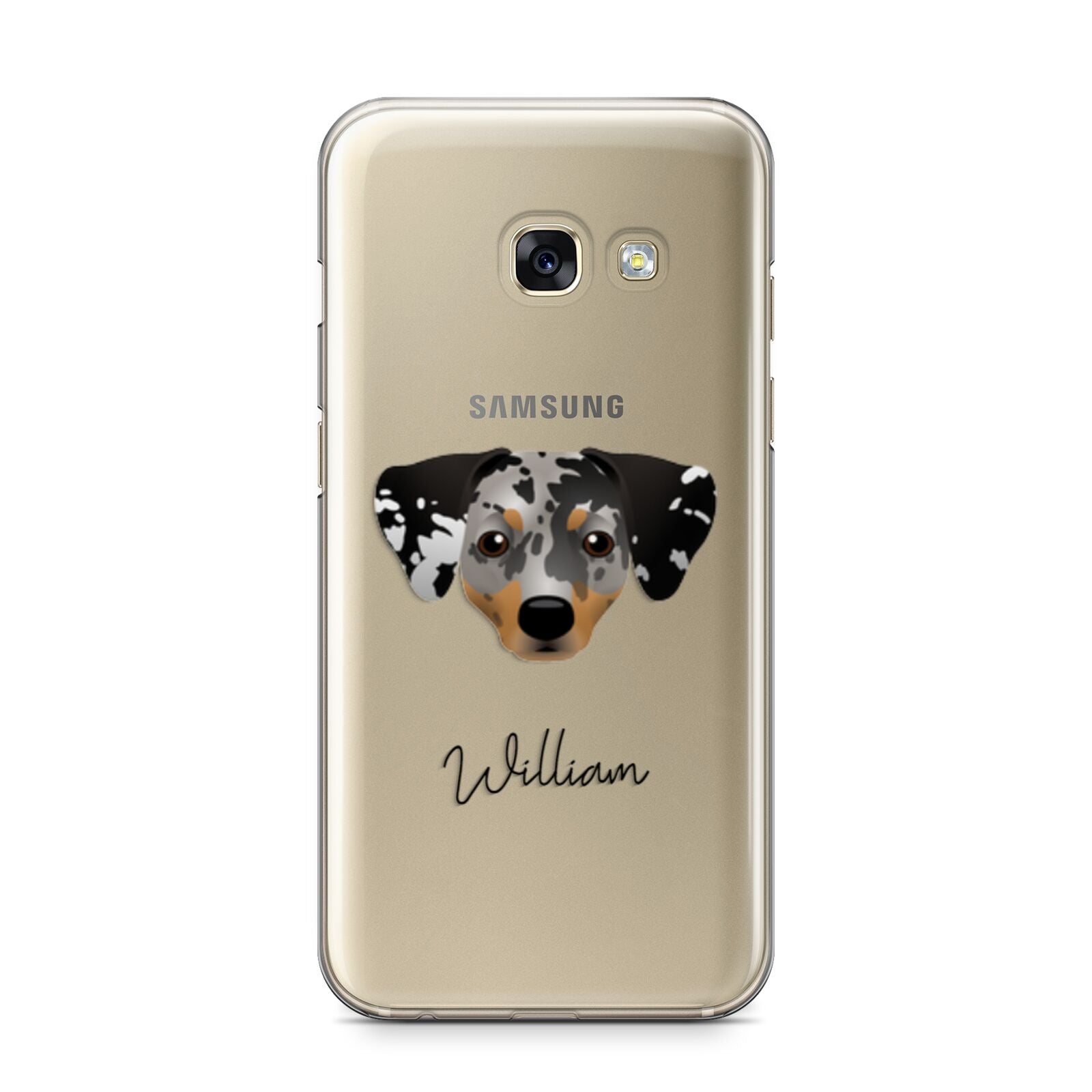Chiweenie Personalised Samsung Galaxy A3 2017 Case on gold phone