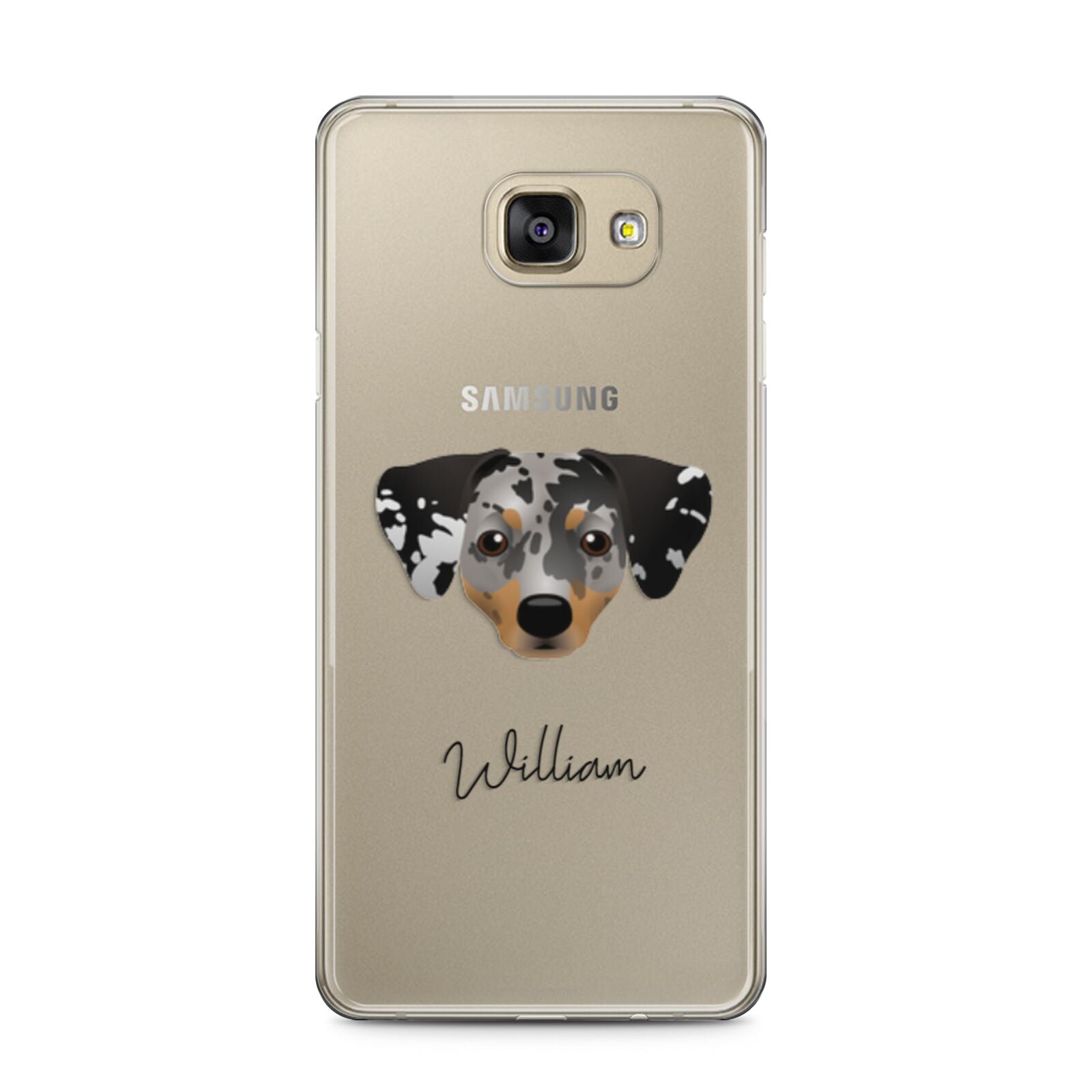 Chiweenie Personalised Samsung Galaxy A5 2016 Case on gold phone