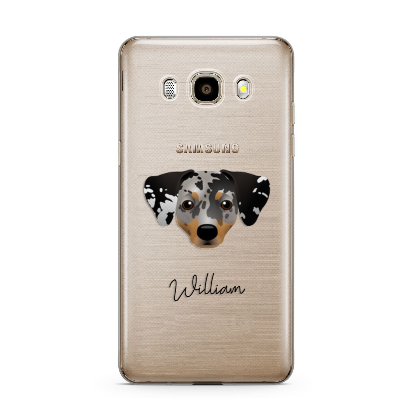 Chiweenie Personalised Samsung Galaxy J7 2016 Case on gold phone