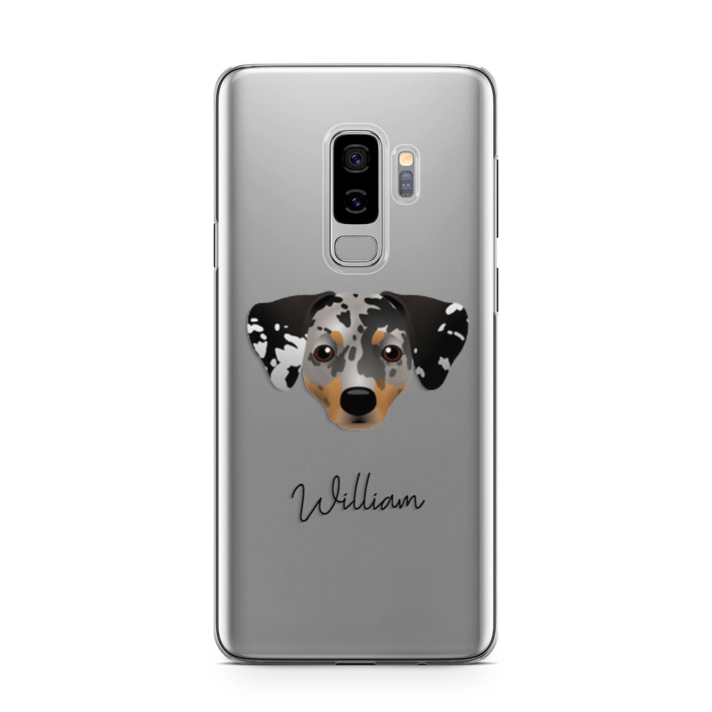 Chiweenie Personalised Samsung Galaxy S9 Plus Case on Silver phone